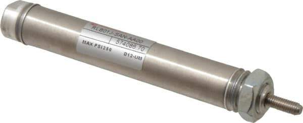 Norgren - 1-1/2" Stroke x 9/16" Bore Single Acting Air Cylinder - 10-32 Port, 10-32 Rod Thread - USA Tool & Supply