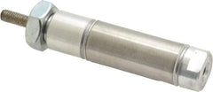 Norgren - 1/2" Stroke x 9/16" Bore Double Acting Air Cylinder - 10-32 Port, 10-32 Rod Thread - USA Tool & Supply