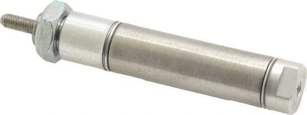 Norgren - 1" Stroke x 9/16" Bore Double Acting Air Cylinder - 10-32 Port, 10-32 Rod Thread - USA Tool & Supply