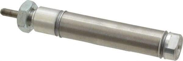 Norgren - 1-1/2" Stroke x 9/16" Bore Double Acting Air Cylinder - 10-32 Port, 10-32 Rod Thread - USA Tool & Supply