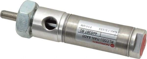 Norgren - 1/2" Stroke x 3/4" Bore Double Acting Air Cylinder - 1/8 Port, 1/4-28 Rod Thread - USA Tool & Supply