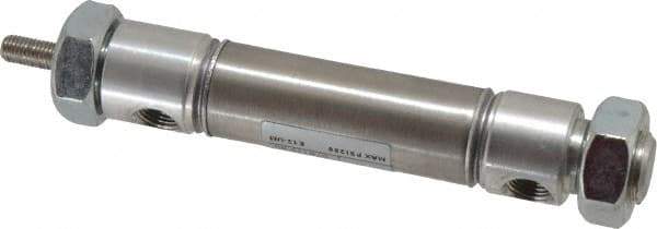 Norgren - 1" Stroke x 3/4" Bore Double Acting Air Cylinder - 1/8 Port, 1/4-28 Rod Thread - USA Tool & Supply