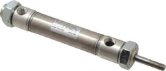 Norgren - 1-1/2" Stroke x 3/4" Bore Double Acting Air Cylinder - 1/8 Port, 1/4-28 Rod Thread - USA Tool & Supply