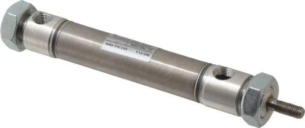 Norgren - 2" Stroke x 3/4" Bore Double Acting Air Cylinder - 1/8 Port, 1/4-28 Rod Thread - USA Tool & Supply