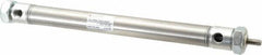 Norgren - 6" Stroke x 3/4" Bore Double Acting Air Cylinder - 1/8 Port, 1/4-28 Rod Thread - USA Tool & Supply