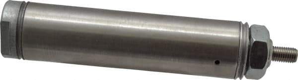 Norgren - 2" Stroke x 1-1/16" Bore Single Acting Air Cylinder - 1/8 Port, 5/16-24 Rod Thread - USA Tool & Supply