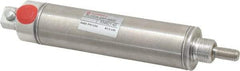 Norgren - 2" Stroke x 1-1/16" Bore Single Acting Air Cylinder - 1/8 Port, 5/16-24 Rod Thread - USA Tool & Supply