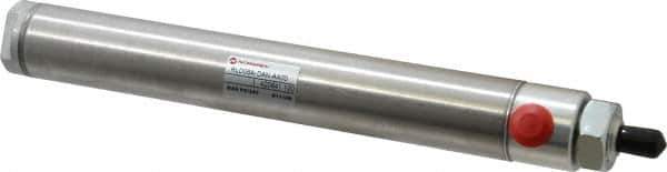 Norgren - 6" Stroke x 1-1/16" Bore Double Acting Air Cylinder - 1/8 Port, 5/16-24 Rod Thread - USA Tool & Supply