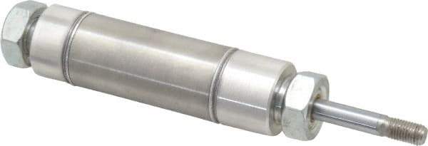 Norgren - 1" Stroke x 1-1/16" Bore Double Acting Air Cylinder - 1/8 Port, 5/16-24 Rod Thread - USA Tool & Supply