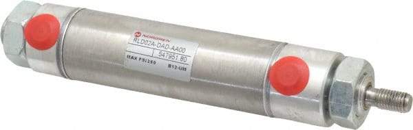 Norgren - 2" Stroke x 1-1/16" Bore Double Acting Air Cylinder - 1/8 Port, 5/16-24 Rod Thread - USA Tool & Supply