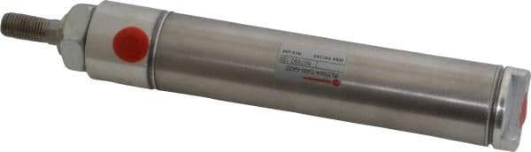 Norgren - 4" Stroke x 1-1/4" Bore Double Acting Air Cylinder - 1/8 Port, 7/16-20 Rod Thread - USA Tool & Supply