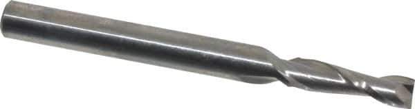 Niagara Cutter - 5/32", 1/2" LOC, 3/16" Shank Diam, 2" OAL, 2 Flute, Solid Carbide Square End Mill - Single End, Uncoated, Spiral Flute, 30° Helix, Centercutting, Right Hand Cut, Right Hand Flute, Series C230 - USA Tool & Supply