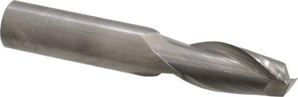 Niagara Cutter - 1/2", 1" LOC, 1/2" Shank Diam, 3" OAL, 2 Flute, Solid Carbide Square End Mill - Single End, Uncoated, Spiral Flute, 30° Helix, Centercutting, Right Hand Cut, Right Hand Flute, Series C230 - USA Tool & Supply