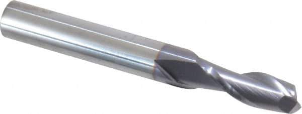 Niagara Cutter - 9/32", 3/4" LOC, 5/16" Shank Diam, 2-1/2" OAL, 2 Flute, Solid Carbide Square End Mill - Single End, TiAlN Finish, Spiral Flute, 30° Helix, Centercutting, Right Hand Cut, Right Hand Flute, Series C230 - USA Tool & Supply