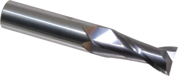 Niagara Cutter - 1/2", 1" LOC, 1/2" Shank Diam, 3" OAL, 2 Flute, Solid Carbide Square End Mill - Single End, TiAlN Finish, Spiral Flute, 30° Helix, Centercutting, Right Hand Cut, Right Hand Flute, Series C230 - USA Tool & Supply