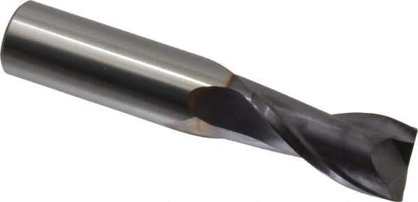 Niagara Cutter - 3/4", 1-1/2" LOC, 3/4" Shank Diam, 4" OAL, 2 Flute, Solid Carbide Square End Mill - Single End, TiAlN Finish, Spiral Flute, 30° Helix, Centercutting, Right Hand Cut, Right Hand Flute, Series C230 - USA Tool & Supply