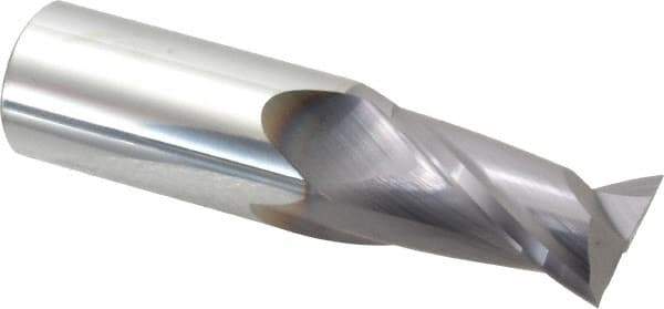 Niagara Cutter - 1", 1-1/2" LOC, 1" Shank Diam, 4" OAL, 2 Flute, Solid Carbide Square End Mill - Single End, TiAlN Finish, Spiral Flute, 30° Helix, Centercutting, Right Hand Cut, Right Hand Flute, Series C230 - USA Tool & Supply