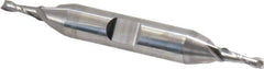 Niagara Cutter - 1/8", 3/8" LOC, 3/8" Shank Diam, 3-1/16" OAL, 2 Flute, Solid Carbide Square End Mill - Double End, Uncoated, Spiral Flute, 30° Helix, Centercutting, Right Hand Cut, Right Hand Flute, Series CD230 - USA Tool & Supply