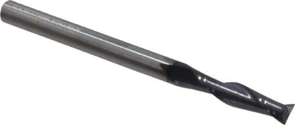 Niagara Cutter - 3/16", 3/4" LOC, 3/16" Shank Diam, 2-1/2" OAL, 2 Flute, Solid Carbide Square End Mill - Single End, TiAlN Finish, Spiral Flute, 30° Helix, Centercutting, Right Hand Cut, Right Hand Flute, Series C230 - USA Tool & Supply