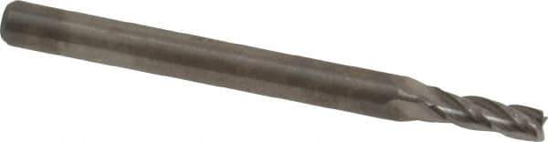 Niagara Cutter - 3/32", 9/32" LOC, 1/8" Shank Diam, 1-1/2" OAL, 4 Flute, Solid Carbide Square End Mill - Single End, Uncoated, Spiral Flute, 30° Helix, Centercutting, Right Hand Cut, Right Hand Flute, Series C430 - USA Tool & Supply
