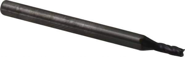 Niagara Cutter - 5/64", 3/16" LOC, 1/8" Shank Diam, 1-1/2" OAL, 4 Flute, Solid Carbide Square End Mill - Single End, TiAlN Finish, Spiral Flute, 30° Helix, Centercutting, Right Hand Cut, Right Hand Flute, Series C430 - USA Tool & Supply
