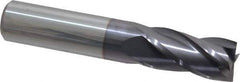 Niagara Cutter - 5/8", 1-1/4" LOC, 5/8" Shank Diam, 3-1/2" OAL, 4 Flute, Solid Carbide Square End Mill - Single End, TiAlN Finish, Spiral Flute, 30° Helix, Centercutting, Right Hand Cut, Right Hand Flute, Series C430 - USA Tool & Supply