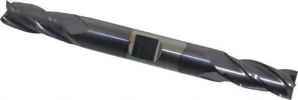 Niagara Cutter - 11/32", 3/4" LOC, 3/8" Shank Diam, 3-1/2" OAL, 4 Flute, Solid Carbide Square End Mill - Double End, TiAlN Finish, Spiral Flute, 30° Helix, Centercutting, Right Hand Cut, Right Hand Flute, Series CD430 - USA Tool & Supply