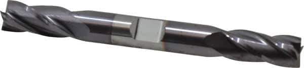 Niagara Cutter - 3/8", 3/4" LOC, 3/8" Shank Diam, 3-1/2" OAL, 4 Flute, Solid Carbide Square End Mill - Double End, TiAlN Finish, Spiral Flute, 30° Helix, Centercutting, Right Hand Cut, Right Hand Flute, Series CD430 - USA Tool & Supply
