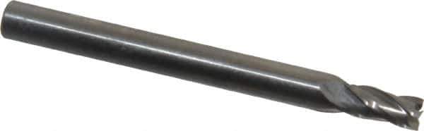 Niagara Cutter - 5/32", 5/16" LOC, 3/16" Shank Diam, 2" OAL, 4 Flute, Solid Carbide Square End Mill - Single End, Uncoated, Spiral Flute, 30° Helix, Centercutting, Right Hand Cut, Right Hand Flute, Series C430 - USA Tool & Supply