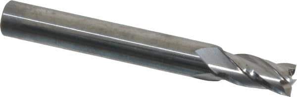 Niagara Cutter - 7/32", 7/16" LOC, 1/4" Shank Diam, 2" OAL, 4 Flute, Solid Carbide Square End Mill - Single End, Uncoated, Spiral Flute, 30° Helix, Centercutting, Right Hand Cut, Right Hand Flute, Series C430 - USA Tool & Supply