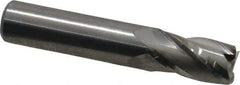 Niagara Cutter - 3/8", 5/8" LOC, 3/8" Shank Diam, 2" OAL, 4 Flute, Solid Carbide Square End Mill - Single End, Uncoated, Spiral Flute, 30° Helix, Centercutting, Right Hand Cut, Right Hand Flute, Series C430 - USA Tool & Supply