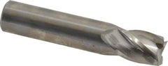 Niagara Cutter - 1/2", 5/8" LOC, 1/2" Shank Diam, 2-1/2" OAL, 4 Flute, Solid Carbide Square End Mill - Single End, Uncoated, Spiral Flute, 30° Helix, Centercutting, Right Hand Cut, Right Hand Flute, Series C430 - USA Tool & Supply