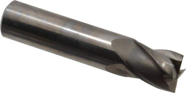 Niagara Cutter - 5/8", 3/4" LOC, 5/8" Shank Diam, 3" OAL, 4 Flute, Solid Carbide Square End Mill - Single End, Uncoated, Spiral Flute, 30° Helix, Centercutting, Right Hand Cut, Right Hand Flute, Series C430 - USA Tool & Supply