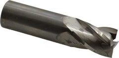 Niagara Cutter - 3/4", 1" LOC, 3/4" Shank Diam, 3" OAL, 4 Flute, Solid Carbide Square End Mill - Single End, Uncoated, Spiral Flute, 30° Helix, Centercutting, Right Hand Cut, Right Hand Flute, Series C430 - USA Tool & Supply