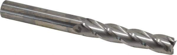 Niagara Cutter - 5/8", 3" LOC, 5/8" Shank Diam, 6" OAL, 4 Flute, Solid Carbide Square End Mill - Single End, Uncoated, Spiral Flute, 30° Helix, Centercutting, Right Hand Cut, Right Hand Flute, Series C430 - USA Tool & Supply
