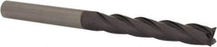 Niagara Cutter - 1/2", 3" LOC, 1/2" Shank Diam, 6" OAL, 4 Flute, Solid Carbide Square End Mill - Single End, TiAlN Finish, Spiral Flute, 30° Helix, Centercutting, Right Hand Cut, Right Hand Flute, Series C430 - USA Tool & Supply