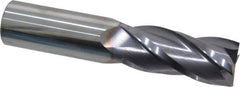 Niagara Cutter - 1", 2-1/4" LOC, 1" Shank Diam, 5" OAL, 4 Flute, Solid Carbide Square End Mill - Single End, TiAlN Finish, Spiral Flute, 30° Helix, Centercutting, Right Hand Cut, Right Hand Flute, Series C430 - USA Tool & Supply