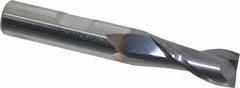 Niagara Cutter - 3/8", 7/8" LOC, 3/8" Shank Diam, 2-1/2" OAL, 2 Flute, Solid Carbide Square End Mill - Single End, TiAlN Finish, Spiral Flute, 30° Helix, Centercutting, Right Hand Cut, Right Hand Flute, Series CNC230 - USA Tool & Supply