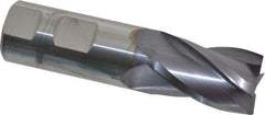 Niagara Cutter - 1", 1-1/2" LOC, 1" Shank Diam, 4" OAL, 4 Flute, Solid Carbide Square End Mill - Single End, TiAlN Finish, Spiral Flute, 30° Helix, Centercutting, Right Hand Cut, Right Hand Flute, Series CNC430 - USA Tool & Supply