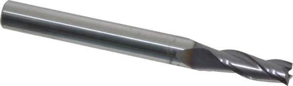 Niagara Cutter - 7/32", 5/8" LOC, 1/4" Shank Diam, 2-1/2" OAL, 3 Flute, Solid Carbide Square End Mill - Single End, TiAlN Finish, Spiral Flute, 30° Helix, Centercutting, Right Hand Cut, Right Hand Flute, Series C330 - USA Tool & Supply