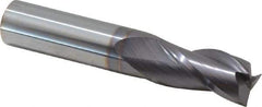 Niagara Cutter - 5/8", 1-1/4" LOC, 5/8" Shank Diam, 3-1/2" OAL, 3 Flute, Solid Carbide Square End Mill - Single End, TiAlN Finish, Spiral Flute, 30° Helix, Centercutting, Right Hand Cut, Right Hand Flute, Series C330 - USA Tool & Supply