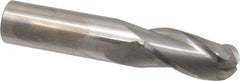 Niagara Cutter - 3/4" Diam, 1-1/2" LOC, 3 Flute Solid Carbide Ball End Mill - Uncoated, Single End, 4" OAL, 3/4" Shank Diam, Spiral Flute - USA Tool & Supply