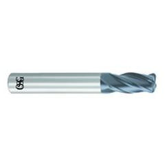 1/4" Dia. - 2-1/2" OAL - .060 CR-Solid Carbide - HP End Mill-4 FL - USA Tool & Supply