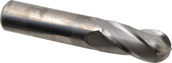 Niagara Cutter - 3/4" Diam, 1-1/2" LOC, 4 Flute Solid Carbide Ball End Mill - Uncoated, Single End, 4" OAL, 3/4" Shank Diam, Spiral Flute - USA Tool & Supply