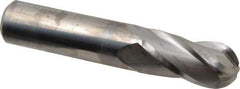 Niagara Cutter - 3/4" Diam, 1-1/2" LOC, 4 Flute Solid Carbide Ball End Mill - Uncoated, Single End, 4" OAL, 3/4" Shank Diam, Spiral Flute - USA Tool & Supply