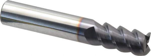 Niagara Cutter - 1/2", 1" LOC, 1/2" Shank Diam, 3" OAL, 3 Flute, Solid Carbide Square End Mill - Single End, TiAlN Finish, 60° Helix, Centercutting, Right Hand Cut, Series C360 - USA Tool & Supply