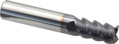 Niagara Cutter - 1/2", 1" LOC, 1/2" Shank Diam, 3" OAL, 3 Flute, Solid Carbide Square End Mill - Single End, TiAlN Finish, 60° Helix, Centercutting, Right Hand Cut, Series C360 - USA Tool & Supply