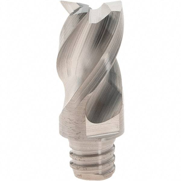 Iscar - MM EA-CF Grade IC08 Carbide End Milling Tip Insert - Uncoated, 3 Flutes, 12mm Cutting Diam, 12mm Depth of Cut, 23mm Extension, 0.008" Cnr Rad, 40° Helix - USA Tool & Supply