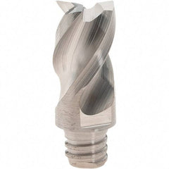 Iscar - MM EA-CF Grade IC08 Carbide End Milling Tip Insert - Uncoated, 3 Flutes, 12mm Cutting Diam, 12mm Depth of Cut, 23mm Extension, 0.008" Cnr Rad, 40° Helix - USA Tool & Supply