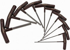 Paramount - 10 Piece T-Handle Hex Key Set - Hex Range 3/32 to 3/8", 6" OAL, Steel - USA Tool & Supply